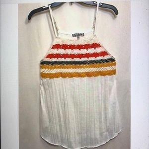 Crave Fame Almost Famous Crochet Trim Tank Top